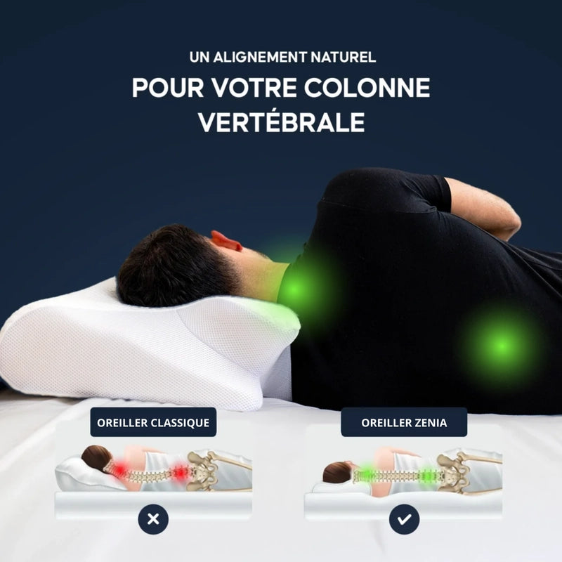 Oreiller cervical ergonomique ZÉNIA à mémoire de forme – photo produit 5